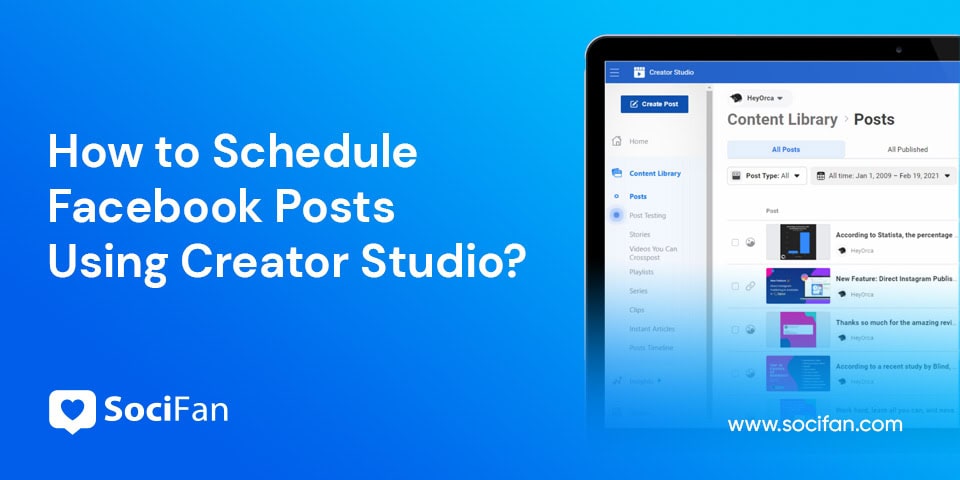 How to Schedule Facebook Posts Using Creator Studio?