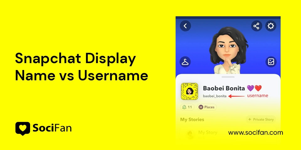 Snapchat Display Name vs Username