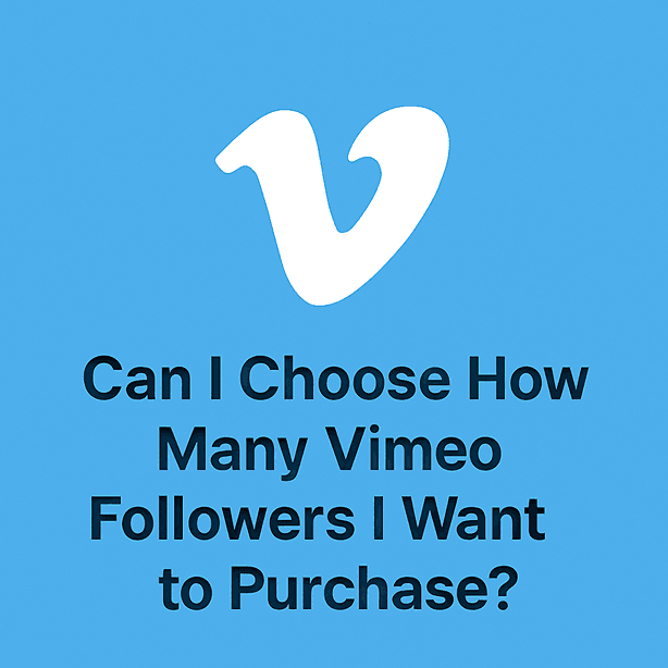Can I Choose How Many Vimeo Followers I Want to Purchase?