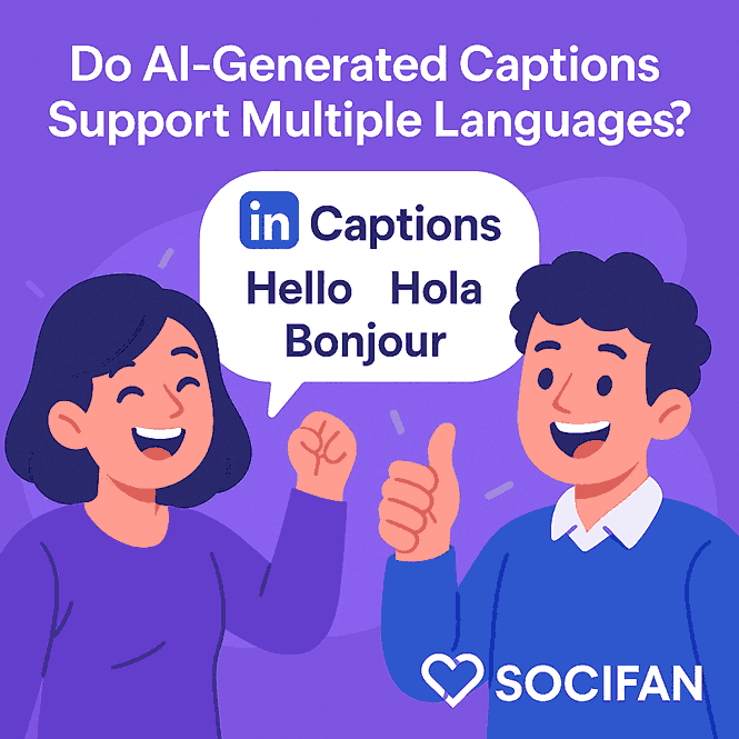 Do AI-Generated Captions Support Multiple Languages?